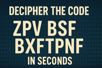 decipher the code zpv bsf bxftpnf